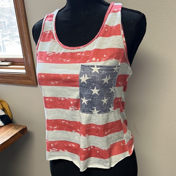 America Crop Top Razorback - Picture 2 of 4
